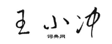 駱恆光王小沖草書個性簽名怎么寫