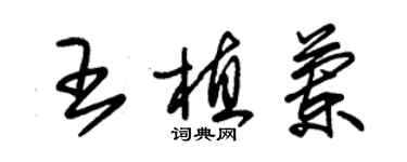 朱錫榮王植蘭草書個性簽名怎么寫