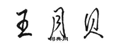 駱恆光王月貝行書個性簽名怎么寫