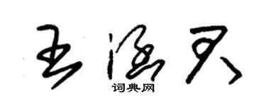 朱錫榮王涵君草書個性簽名怎么寫