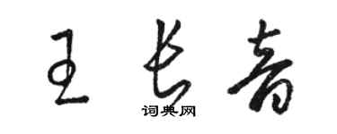 駱恆光王長音草書個性簽名怎么寫