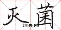 駱恆光滅菌楷書怎么寫