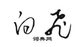 駱恆光白飛草書個性簽名怎么寫