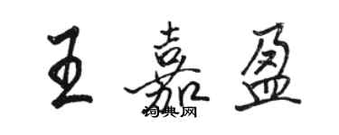 駱恆光王嘉盈行書個性簽名怎么寫