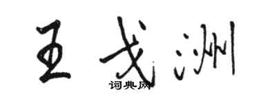 駱恆光王戈洲行書個性簽名怎么寫