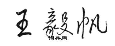 駱恆光王毅帆行書個性簽名怎么寫