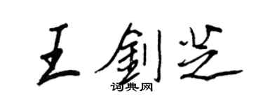 王正良王劍芝行書個性簽名怎么寫