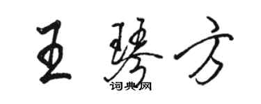 駱恆光王琴方行書個性簽名怎么寫