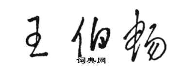 駱恆光王伯暢草書個性簽名怎么寫