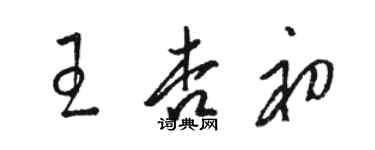 駱恆光王杏初草書個性簽名怎么寫