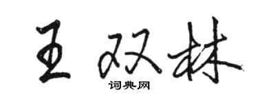 駱恆光王雙林行書個性簽名怎么寫