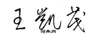 駱恆光王凱茂草書個性簽名怎么寫