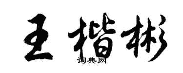 胡問遂王楷彬行書個性簽名怎么寫