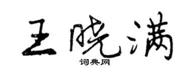 曾慶福王曉滿行書個性簽名怎么寫
