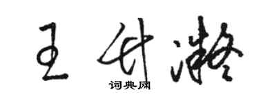 駱恆光王竹凝草書個性簽名怎么寫