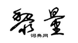 朱錫榮黎量草書個性簽名怎么寫