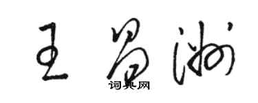 駱恆光王昌洲草書個性簽名怎么寫