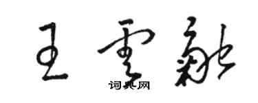 駱恆光王雲融草書個性簽名怎么寫