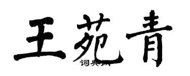 翁闓運王苑青楷書個性簽名怎么寫