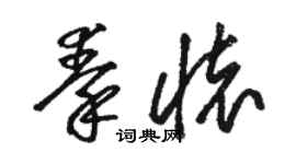 駱恆光秦懷草書個性簽名怎么寫