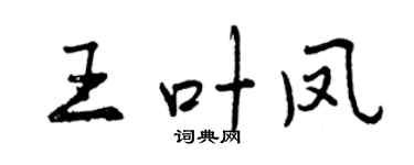 曾慶福王葉鳳行書個性簽名怎么寫