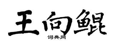 翁闓運王向鯤楷書個性簽名怎么寫