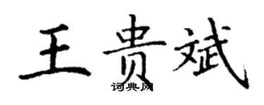 丁謙王貴斌楷書個性簽名怎么寫