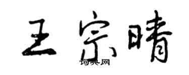 曾慶福王宗晴行書個性簽名怎么寫