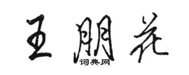 駱恆光王朋花行書個性簽名怎么寫