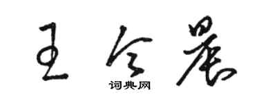 駱恆光王令晨草書個性簽名怎么寫