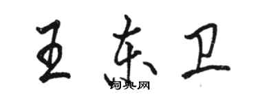 駱恆光王東衛行書個性簽名怎么寫