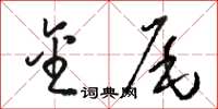 駱恆光金尾草書怎么寫