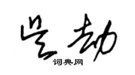 朱錫榮吳劫草書個性簽名怎么寫