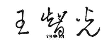 駱恆光王智光草書個性簽名怎么寫