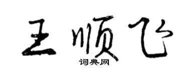 曾慶福王順飛行書個性簽名怎么寫