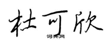 王正良杜可欣行書個性簽名怎么寫