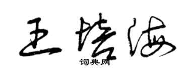 曾慶福王培海草書個性簽名怎么寫