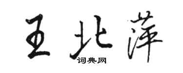 駱恆光王北萍行書個性簽名怎么寫