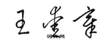 駱恆光王愛章草書個性簽名怎么寫