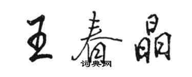 駱恆光王春晶行書個性簽名怎么寫