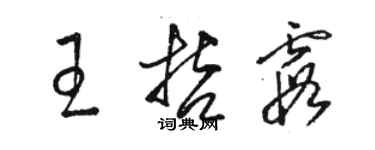 駱恆光王哲霞草書個性簽名怎么寫