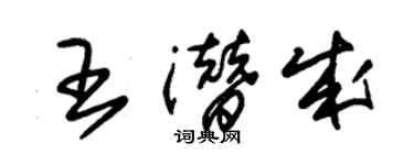 朱錫榮王潛成草書個性簽名怎么寫