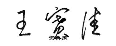 駱恆光王賽佳草書個性簽名怎么寫