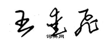 朱錫榮王愛飛草書個性簽名怎么寫