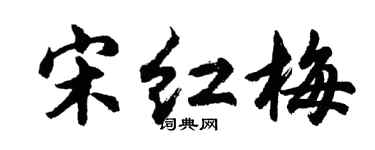 胡問遂宋紅梅行書個性簽名怎么寫