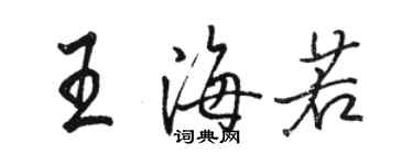 駱恆光王海若行書個性簽名怎么寫