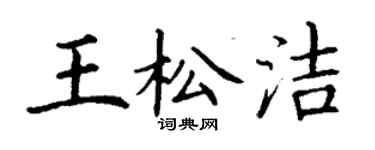 丁謙王松潔楷書個性簽名怎么寫