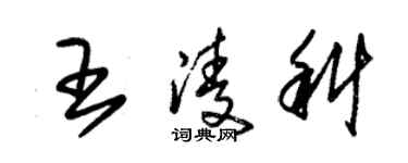 朱錫榮王凌科草書個性簽名怎么寫