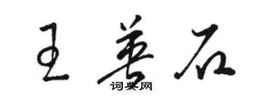 駱恆光王英石草書個性簽名怎么寫