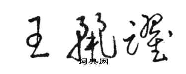 駱恆光王麗躍草書個性簽名怎么寫